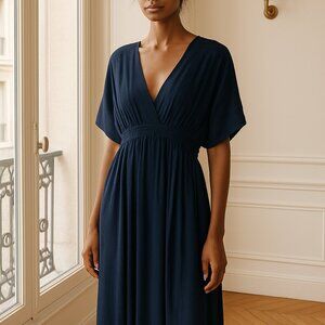 Rag & Bone Viscose‎ Surplice Midi Dress